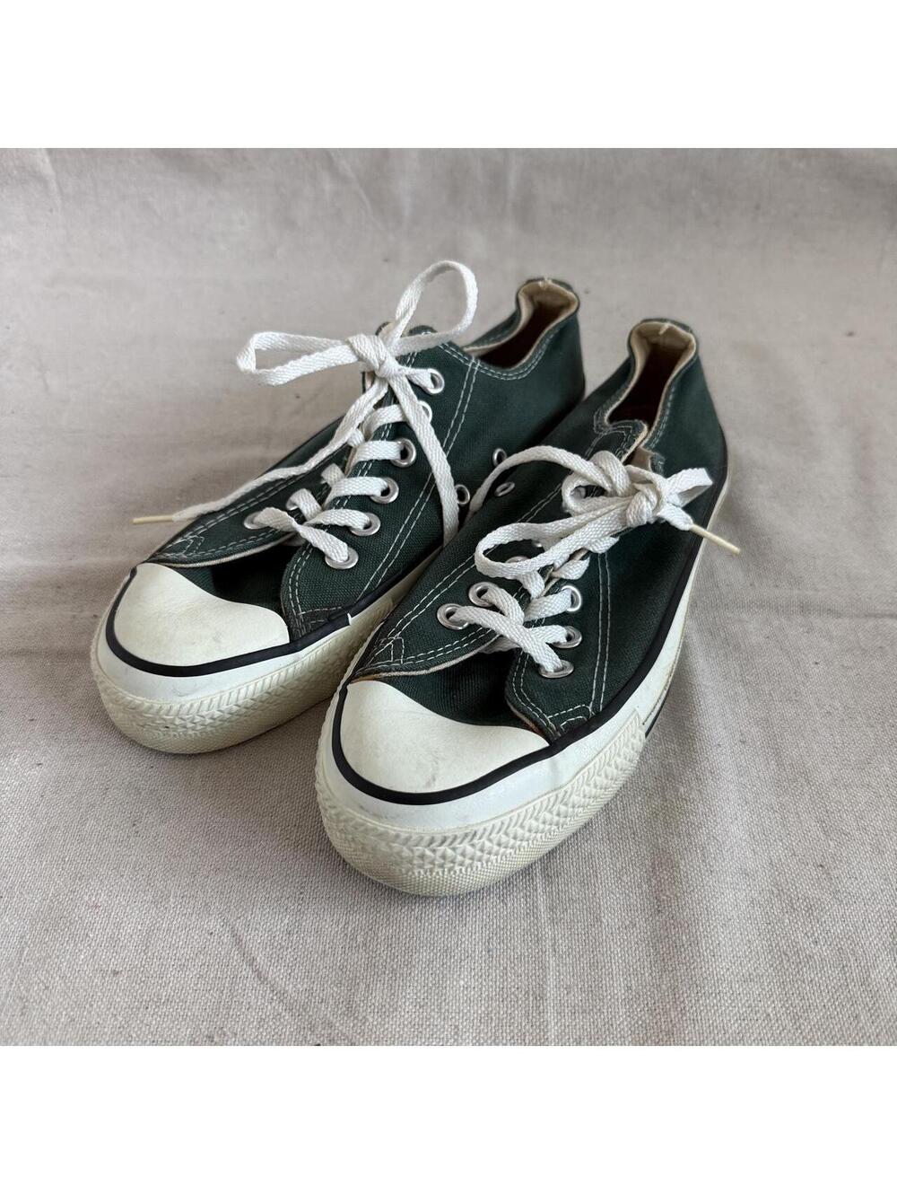 Vintage 80s Made in USA Green Converse Chuck Taylor All Star Low Top Sneakers